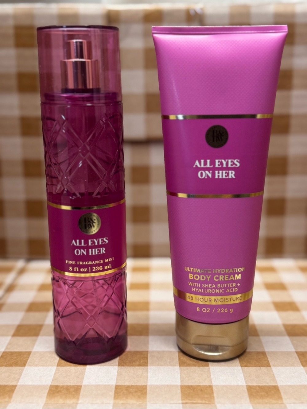 NEW B&BW All Eyes On Her Fragrance and Body Cream Set 48 HOUR MOISTURE